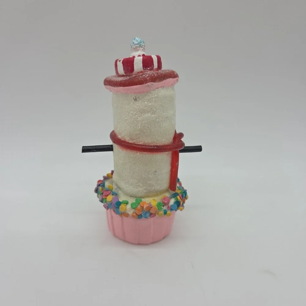 SCF S'more Snowman Ornament Cupcake Mint Candy 3.75